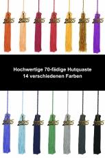Farbige Quaste und Jahreszahl